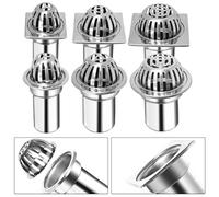 Protection de gouttière durable en acier inoxydable pour une gestion efficace du drainage extérieur (carré 7,6 cm)
