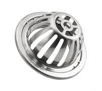 Protection de gouttière en acier inoxydable pour protection des feuilles pour tuyaux de descente de 1,9 cm et systèmes de drainage de toit pour la maison et le jardin (rond, 7,6 cm)