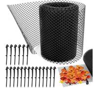 Protection de Gouttière Protege Gouttiere Contre les Feuilles 18cmx8m Grille Gouttières Anti Feuilles avec 20 Pinces Grillage Gouttieres Robuste en Maille pour Maisons Abris de Voiture Écurie