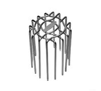 Protection de gouttière ronde en acier inoxydable 304 pour drainage de balcon et tuyau de pluie, grand bouchon de prévention des débris pour jardin, argenté (75 mm)