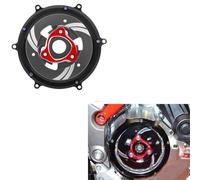 Protection de la Couverture Protection De Ressort Carter d'embrayage Racing Kit Plaque Pression pour Ducati pour Panigale V4 2018-2023(Black Red)