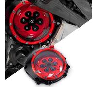 Protection de la Couverture Ressort De Retenue Carter d'embrayage Transparent pour Moto pour BMW S1000RR S 1000RR S1000 RR 2009 2010 2011 2012 2013 2014 2015 2016 2017(Rosso)