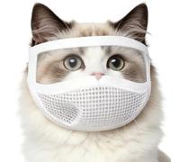 Protection de la tête de chat en réglable pour animaux de compagnie, masque de coupe transparent respirant pour griffes, coupe et coupe, prévention des morsures et jeux en plein air