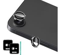 Protection de Lentille pour iPhone 16E/16 E Cam¿¿ra Arri¿¿re Protecteur, Individuel en Alliage Aluminium Verre Tremp¿¿, Anti rayures Protector Cam¿¿ra pour Tout Coque, Noir