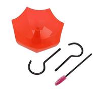 Protection de mangeoire, protection de mangeoire pour colibris, crochets d'accessoires de douve de conception de parapluie rouge translucide de grande capacité pour mangeoires à (Modell B Utökad)