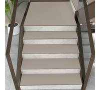 Protection de marche d'escalier en bois avec envers en caoutchouc antidérapant Idéal pour les chiens enfants et personnes âgées 80 x 30 cm 1 pièce Kaki Facile à installer