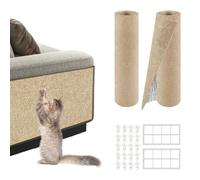 Protection de meubles à découper contre les griffes de chat - Grattoir à chat à faire soi-même pour canapé ou protection murale, tour à chat et coussinets de rechange (kaki)