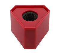 Protection de Microphone Cube Rouge Drapeau Logo | Matériaux Plastiques et Mousses Robustes, Finition Mate Non Réfléchissante, Compatible Supports de Table