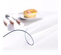 Protection de nappe en PVC transparent - 1 mm d'épaisseur - Imperméable - En plastique souple - Pour bureau, salle à manger et coiffeuse - Tapis de sol et de chaise - 120 x 200 cm