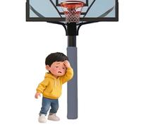 Protection de panier de basket-ball - Housse rembourrée enveloppante avec fermeture de fixation pour terrain de jeu et terrain de sport