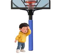 Protection de panier de basket-ball - Housse rembourrée enveloppante avec fermeture de fixation pour terrain de jeu et terrain de sport