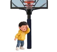 Protection de panier de basket-ball - Housse rembourrée enveloppante avec fermeture de fixation pour terrain de jeu et terrain de sport