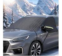 Protection de pare-brise d'hiver, écran de voiture, protection générale contre le gel et la neige UV poussière pluie (noir)