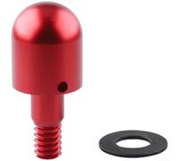 Protection de pare-chocs en alliage d'aluminium pour voitures intelligentes, bande de défense anti-collision et anti-rayures avec tête élégante, accessoire extérieur de voiture (tête ronde rouge)