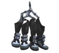 Protection de pattes de chien pour chiens de petite et moyenne taille | Bottes imperméables antidérapantes pour chien | Bottes à bretelles respirantes confortables pour une utilisation toute l'année