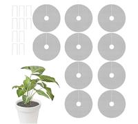 Protection de plantes pour chat - Ensemble de 10 housses rondes en maille polyéthylène, 30 x trente-cinq centimètres réglable, barrière stabilisée à dix piquets, insert coupable de protection du sol