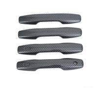 Protection de poignée de porte à clipser compatible avec les modèles Toyota Rav4 2026 avec capteurs de verrouillage automatique, finition noire (fibre de carbone)