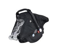 Protection de porte-bébé en tissu Oxford résistant aux intempéries avec fenêtre d'aération et double fermeture éclair accès à la housse de panier pare-vent