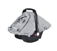 Protection de porte-bébé en tissu Oxford résistant aux intempéries avec fenêtre d'aération et double fermeture éclair accès à la housse de panier pare-vent