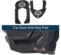 Protection De Porte De Voiture En Cuir Autocollant Anti-Coup De Pied Pour Volkswagen Sagitar 2006-2011 Protecteur De Bord De Porte Accessoires Intérieurs Noir 1 Ensemble