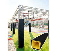 Protection de poteau carrée de 2,13 m de haut pour sous-sol, revêtement universel en mousse pour volley-ball, salle de sport et sac de frappe dans les écoles, couverture de poteau d'entraînement de