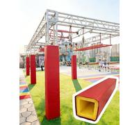 Protection de poteau carrée de 2,13 m de haut - Revêtement universel en mousse pour sac de frappe - Pour volley-ball, gymnastique et sac de frappe à l'école, couverture de poteau d'entraînement de