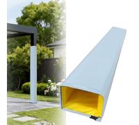 Protection de poteau de basket-ball de 200,7 cm - Manchon carré pour poteaux de garage de 5,1 à 30,5 cm et design enveloppant - Blanc 24 x 24 cm - Sécurité ultime et amortissement des chocs