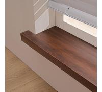 Protection de rebord de fenêtre imitation bois, bordure composite étanche pour fenêtres en baie, facile à découper, idéale pour la maison, le bureau ou l'hôtel, finition durable aspect pierre, résis