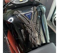 Protection de réservoir adhésif 3D résine compatible avec moto Triumph Speed Triple (noir-bleu)