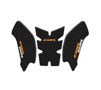 Protection de réservoir de Moto pour H&Onda CBR650R CBR 650R 2019-2023 Autocollant de Tampon latéral de réservoir de Carburant de Moto 3D Carbone(One Set Orange)