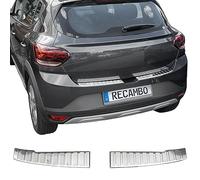 Protection de seuil de chargement en acier inoxydable chromé compatible avec Dacia Sandero III, DJF, année de construction à partir de 2021> | Qualité supérieure RECAMBO