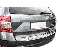 Protection de seuil de chargement en acier inoxydable chromé compatible avec Skoda Octavia 3 Break Facelift 2017-2020 | Qualité supérieure RECAMBO