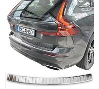 Protection de seuil de chargement en acier inoxydable chromé compatible avec Volvo XC60 II, année de construction à partir de 2017, qualité supérieure RECAMBO