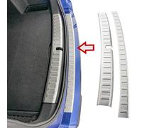 RECAMBO Kit de protection de seuil de chargement en acier inoxydable compatible avec BMW X1 iX1 | à partir de 2022 brossé mat avec texture Style et protection pour le pare-chocs