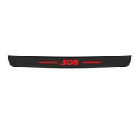 Protection de Seuil de Chargement Pare-Chocs Arrière en Fibre de Carbone pour Peugeot 308 SW 2015-2020, Résistante Aux Rayures et à l'abrasion,Red