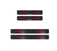 Protection De Seuil De Porte Pour Morris Garages MG ZS HS GT, Autocollants Anti-coups De Pied, Accessoires De Décoration Garniture De Voiture(ROUGE)