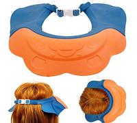 Protection de shampooing pour enfants, avec fermeture à boucle, s'adapte à toutes les tailles de tête, lavage des cheveux sans larmes, 100% étanche, peau de silicone souple, protection
