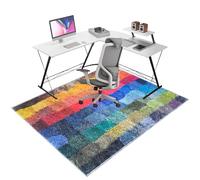 Protection de Sol pour Chaise de Bureau, Tapis Chaise de Bureau Gaming, Tapis Protection Sol Chaise Bureau Antidérapant, 120 x 140 cm Tapis de sous-Chaise de Bureau Tissu pour Parquets et Sols Durs
