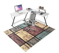 Protection de Sol pour Chaise de Bureau, Tapis Chaise de Bureau Gaming, Tapis Protection Sol Chaise Bureau Antidérapant, 70 x 80 cm Tapis de sous-Chaise de Bureau Tissu pour Parquets et Sols Durs