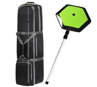 Protection de support de clubs de golf - Cadre télescopique de 50,8 à 133,8 cm, base en caoutchouc épais, bouclier de sécurité anti-écrasement | Bras rigide stable universel pour sacs de voyage durs