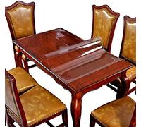 Protection de table de salle à manger transparente en bois et en bois - Nappe en plastique lavable - Vinyle PVC imperméable - Rectangulaire - Pour table de bureau - Antidérapant - 66 x 183 cm