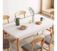 Protection de table en PVC transparent 80 x 80 cm, imperméable, antidérapante, facile à nettoyer, 1,5 mm d'épaisseur, parfaite pour tables à manger, bureaux, chaises de bureau et décoration