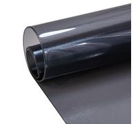Protection de table rectangulaire en PVC noir, lavable, imperméable, finition mate pour bureau et table basse (2 mm, 80 x 160 cm)