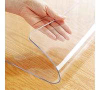 Protection de table rectangulaire en PVC transparent imperméable et antidérapant en vinyle pour table à manger, table d'écriture, table basse, commode, 45,7 x 71,1 cm, facile à nettoyer