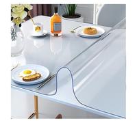 Protection de table transparente de 1 mm, en plastique, protection de table pour table de salle à manger, nappe de table en vinyle imperméable pour cuisine, commode, bureau d'écriture (120 x 200 cm)