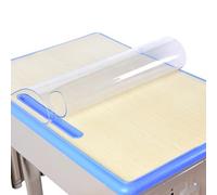 Protection de table transparente de qualité supérieure - Sous-main de bureau transparent de 1,5 mm d'épaisseur pour le travail, l'étude, la salle à manger et les jeux - Disponible en tailles 50 x 130