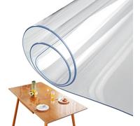 Protection de Table Transparente | Feuille PVC Épaisseur 0,7 mm - Housse De Table À Manger Givrée - pour Cuisine Maison Restaurant Lieu de Travail Dressing Salle à Manger Pique-nique Bureau Comptoir
