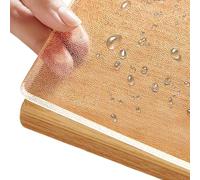 Protection de table transparente givrée | 61 x 61 cm d'épaisseur - Nappe épaisse transparente - Pour salle à manger, fête, bureau, café, maison, réunion commerciale