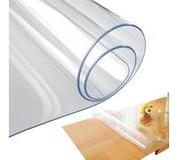 Protection de Table Transparente | Nappe Givrée Épaisseur 0.7mm - Couverture de Table en PVC | pour Cuisine Maison Restaurant Lieu de Travail Dressing Salle à Manger Pique-nique Bureau Comptoir