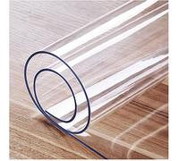 Protection de table transparente, résistante à la chaleur, nappe de bureau transparente pour ordinateur, canapé, table à manger, 1 mm d'épaisseur, 120 x 260 cm, durable et facile à nettoyer